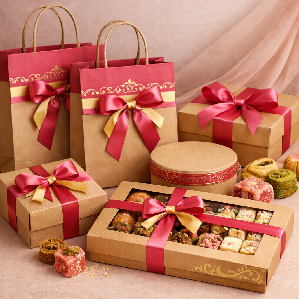 Özel hediye ambalajlı tatlı kutuları