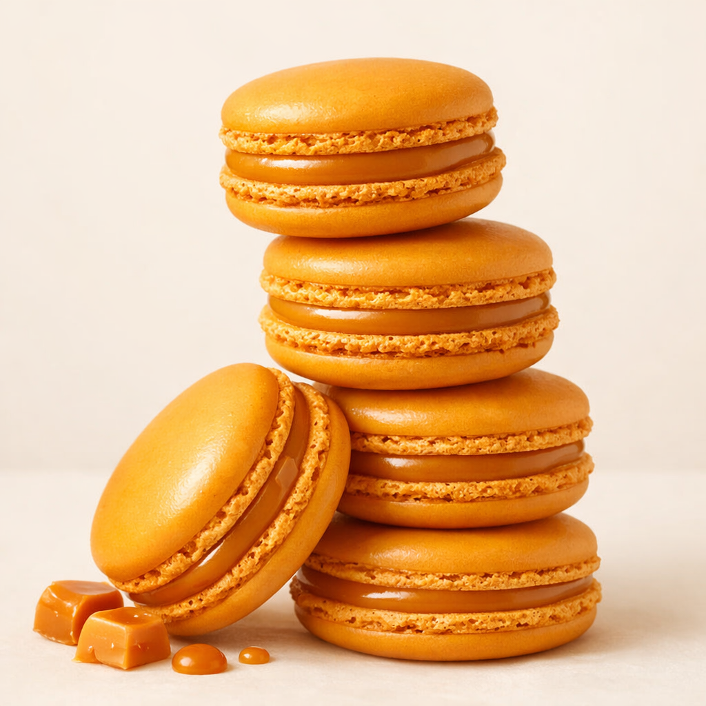 Fransız tarzı karamel makaronlar